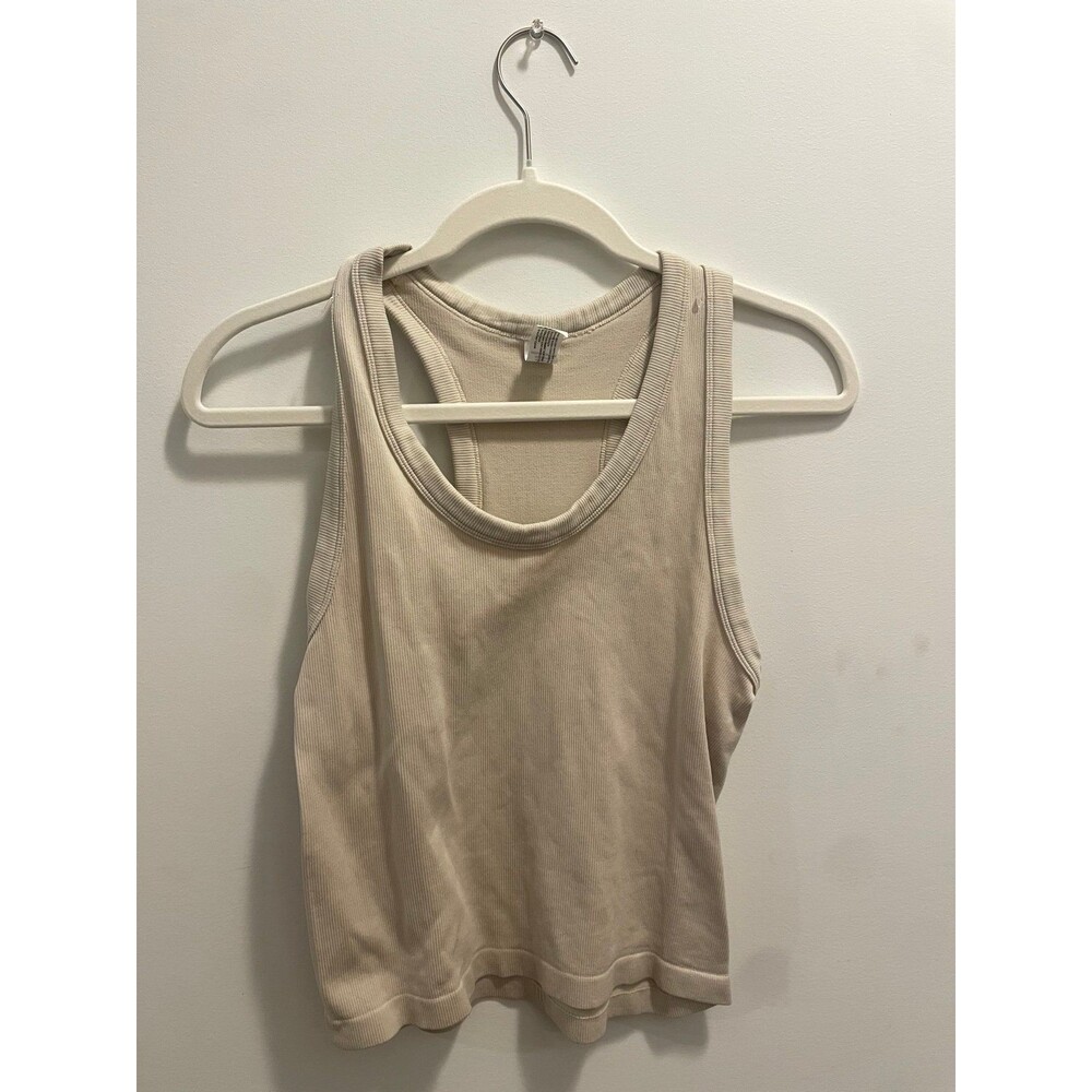 Set of 2 90 Degree by Reflex Tricolor Trio Meet&Greet Crop Tank Set L Gray Beige